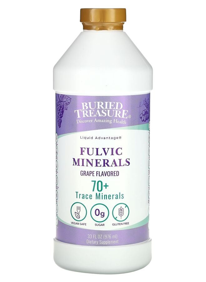 Buried Treasure Fulvic Minerals Grape 33 fl oz (976 ml) - Image 1