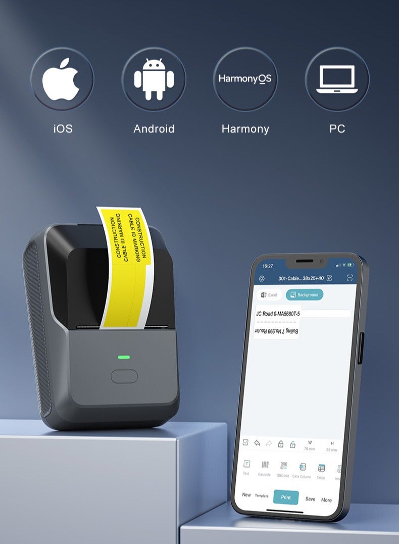 Joshberg Label Maker Machine with Tape, Thermal Label Printer Easy to Use for Office, Home, Business - Image 3