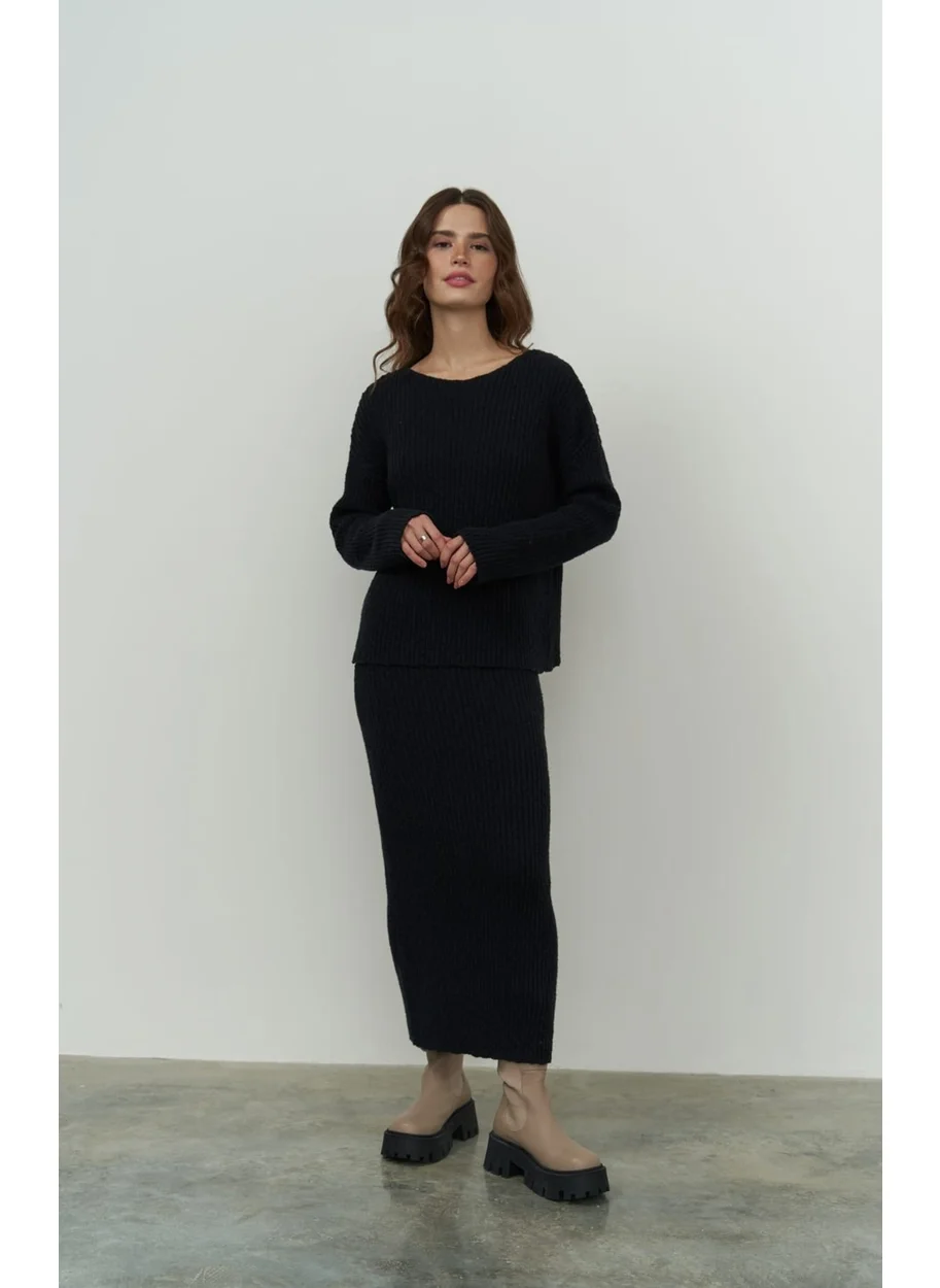 Bohemai Arne Black Two Piece Knitwear Set