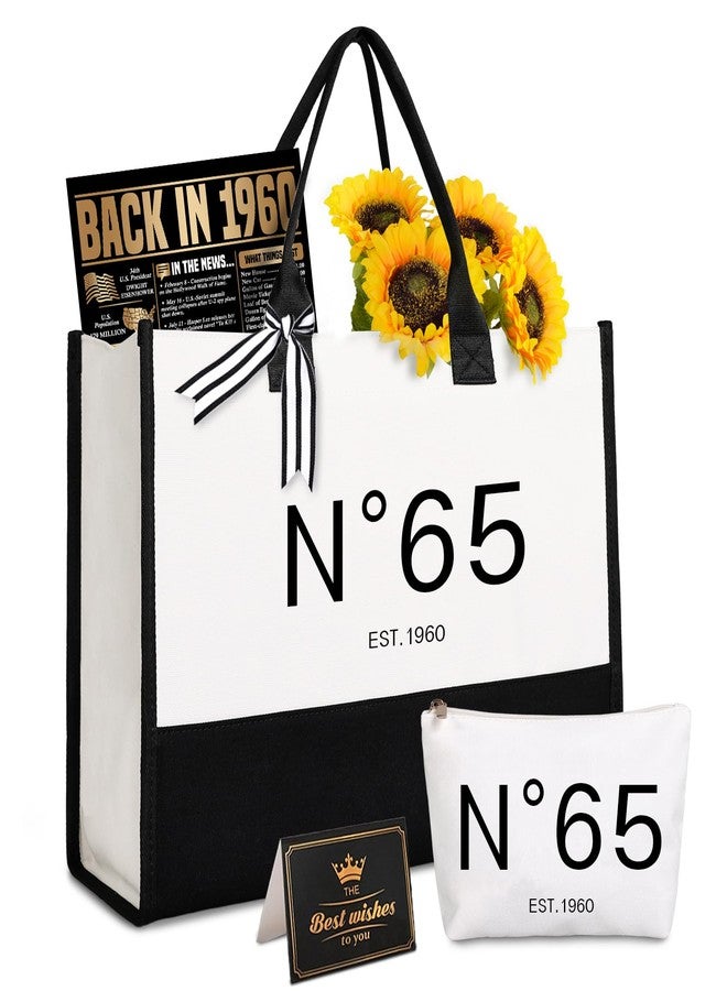 Lamyba 65th Birthday Gifts for Women, 65s Birthday Decorations for Women/Wife/Mom/Friends/Sister, Back in 1960 Poster, N 65 Tote Bag - Image 1