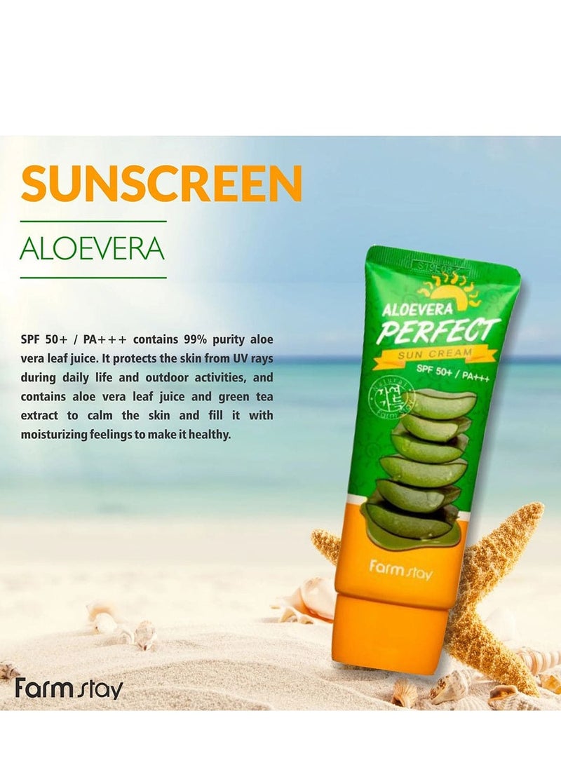 FARMSTAY Aloevera Perfect Sun Cream 70G - Image 2