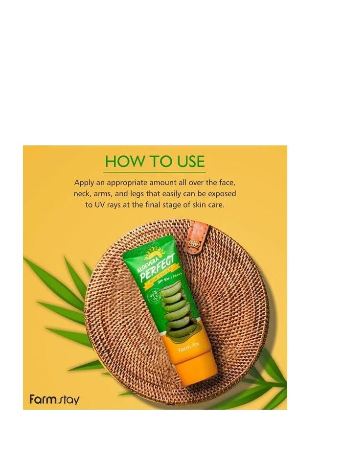 FARMSTAY Aloevera Perfect Sun Cream 70G - Image 4