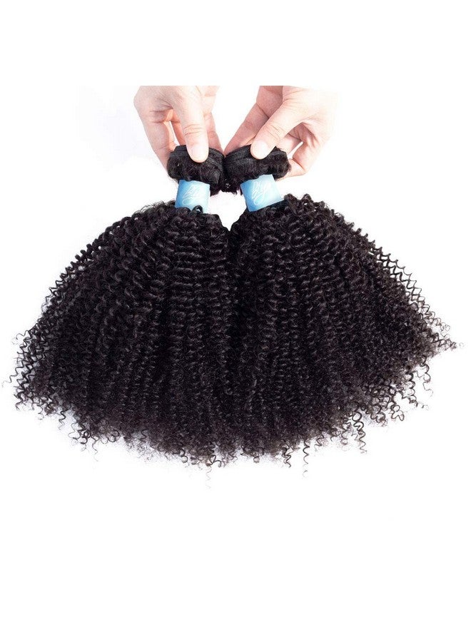 BLY 7A Mongolian Afro Kinky Curly Human Hair Single Bundle 10 Inch Unprocessed Hair Weave Weft Big Hair For African American Women Natural Color - Image 4
