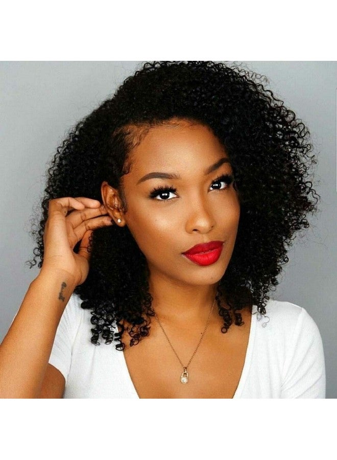 BLY 7A Mongolian Afro Kinky Curly Human Hair Single Bundle 10 Inch Unprocessed Hair Weave Weft Big Hair For African American Women Natural Color - Image 1