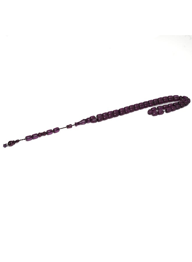 R.S Polish Amber Dust Prayer Beads, Barrel Shape, 51 Black Beads - Image 3