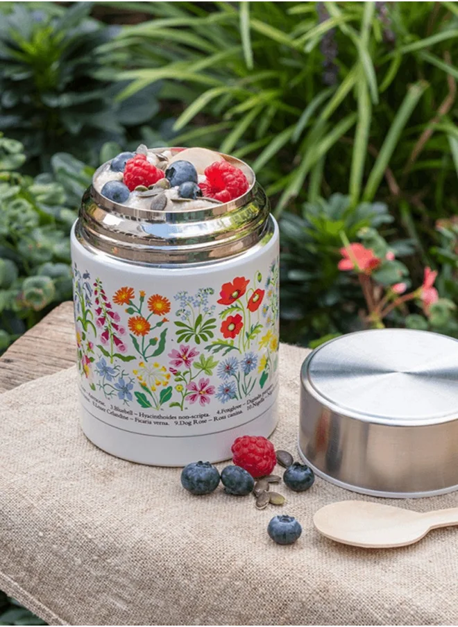 Rex London Stainless steel food flask - Wild Flowers