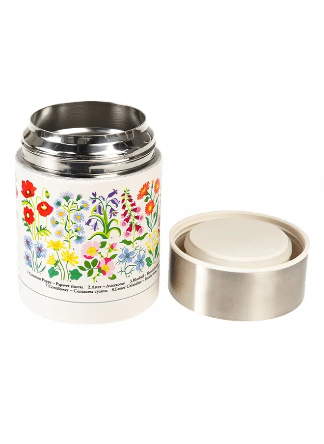 Rex London Stainless steel food flask - Wild Flowers