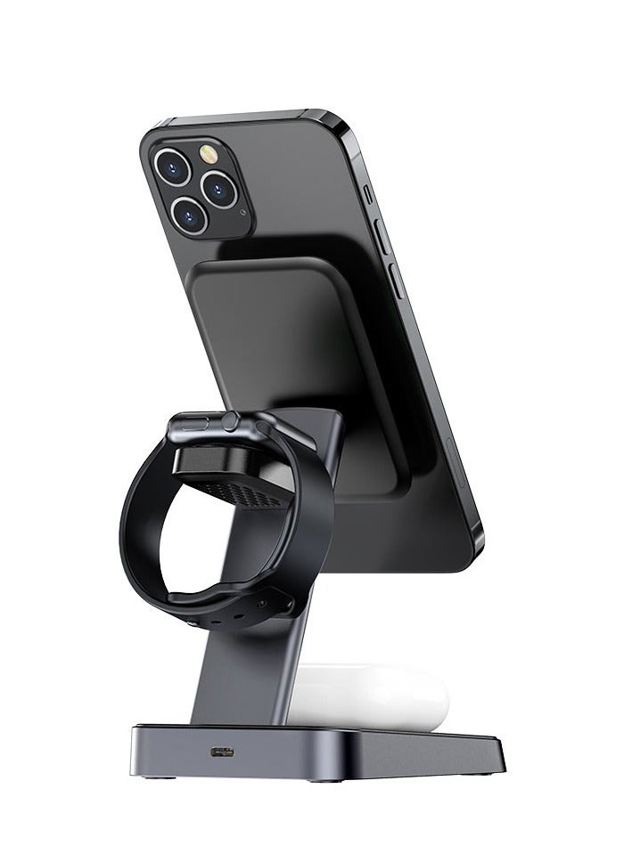 ACEFAST E3 desktop three-in-one wireless charging stand. - Image 3