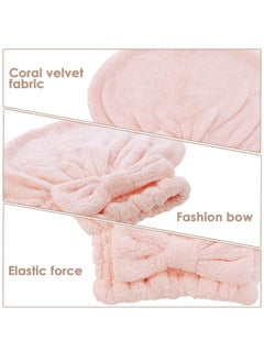 Oasisgalore 2 Pcs Microfiber Hair Drying Caps, Super Absorbent Towel Wraps for Fast Drying, Soft Turban Towels  - Image 3