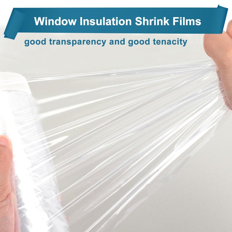 Augblinds Winter Window Insulation Kit for Drafty Windows - 62"x393" Clear POF Film (10-3'x5' Windows) | Pre-Taped for Easier Install, Stop Cold Air, Save Heating Costs - Image 5