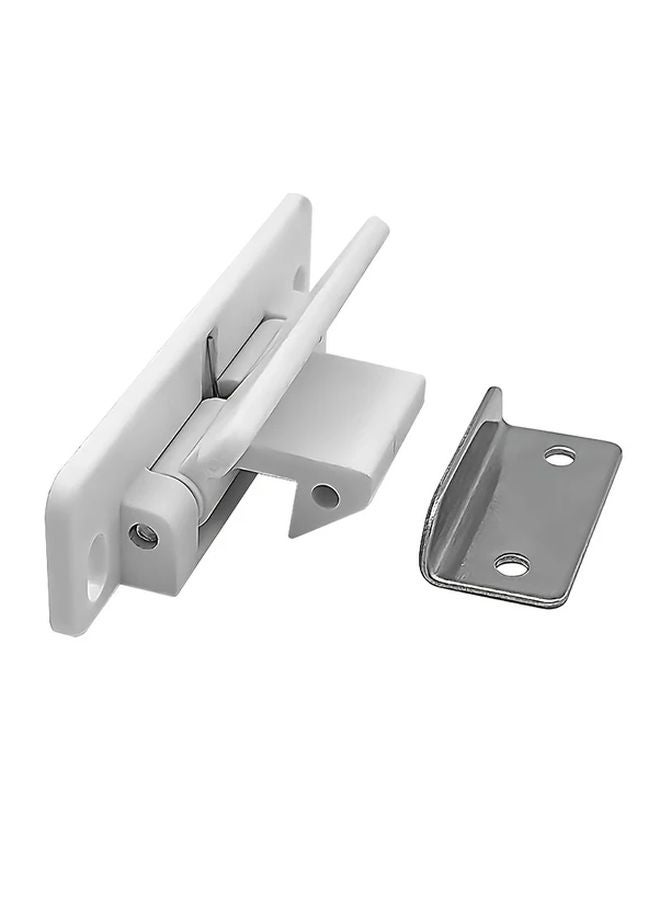 White Heavy Duty RV Furniture Latch Cabinet Door Drawer Lock For Camper Trailer - Image 1