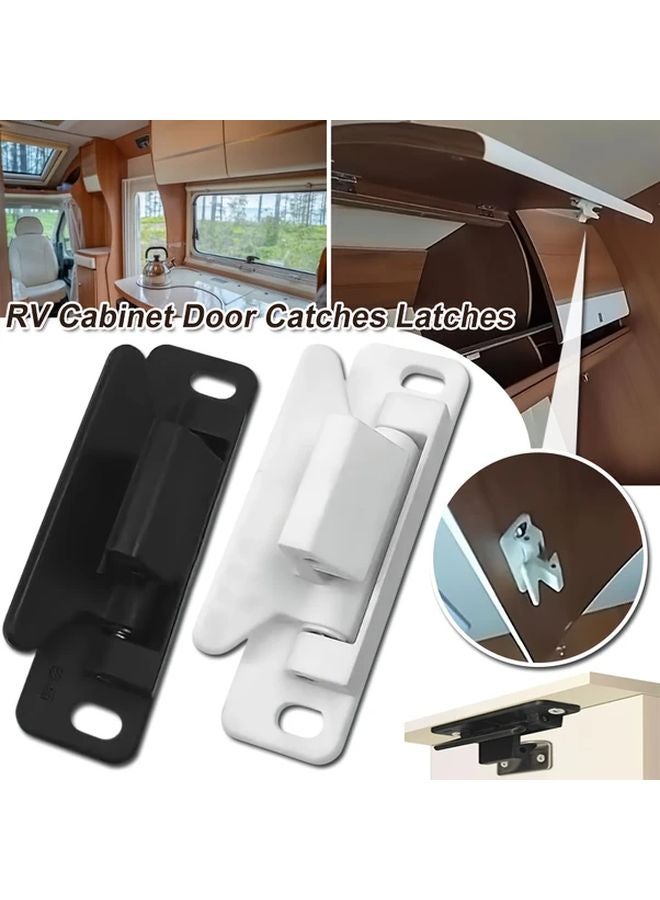 White Heavy Duty RV Furniture Latch Cabinet Door Drawer Lock For Camper Trailer - Image 2