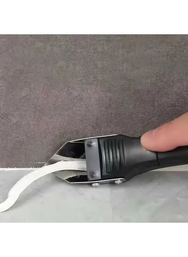 3 In 1 Silicone Sealer With 5 Scraping Heads Black Ergonomic Handle Stainless Steel Tip - Image 2