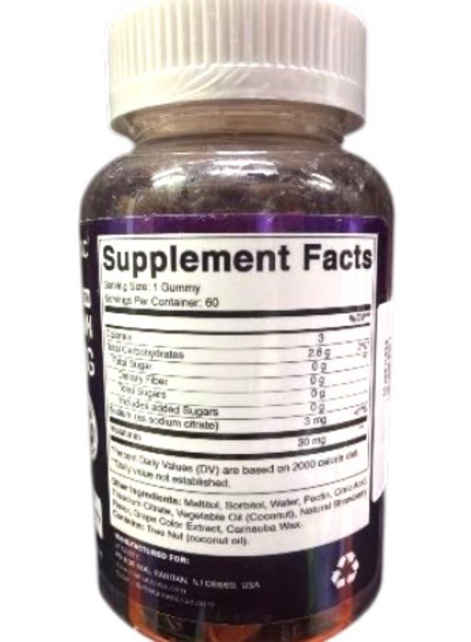 Vitamatic Sugar Free Melatonin 30mg per Gummy - 60 Servings - 60 Vegetarian Gummies - Non-Habit Forming Supplement (60 Count (Pack of 1)) - Image 2