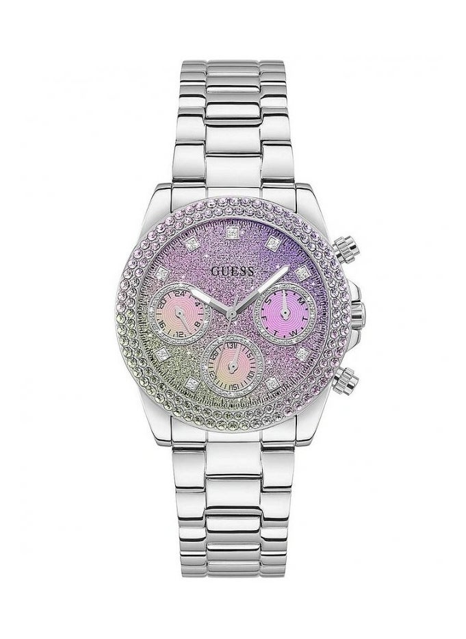 GUESS - Guess Womens Silver-Tone and Ombre Multifunction Watch GW0483L1 - Image 1