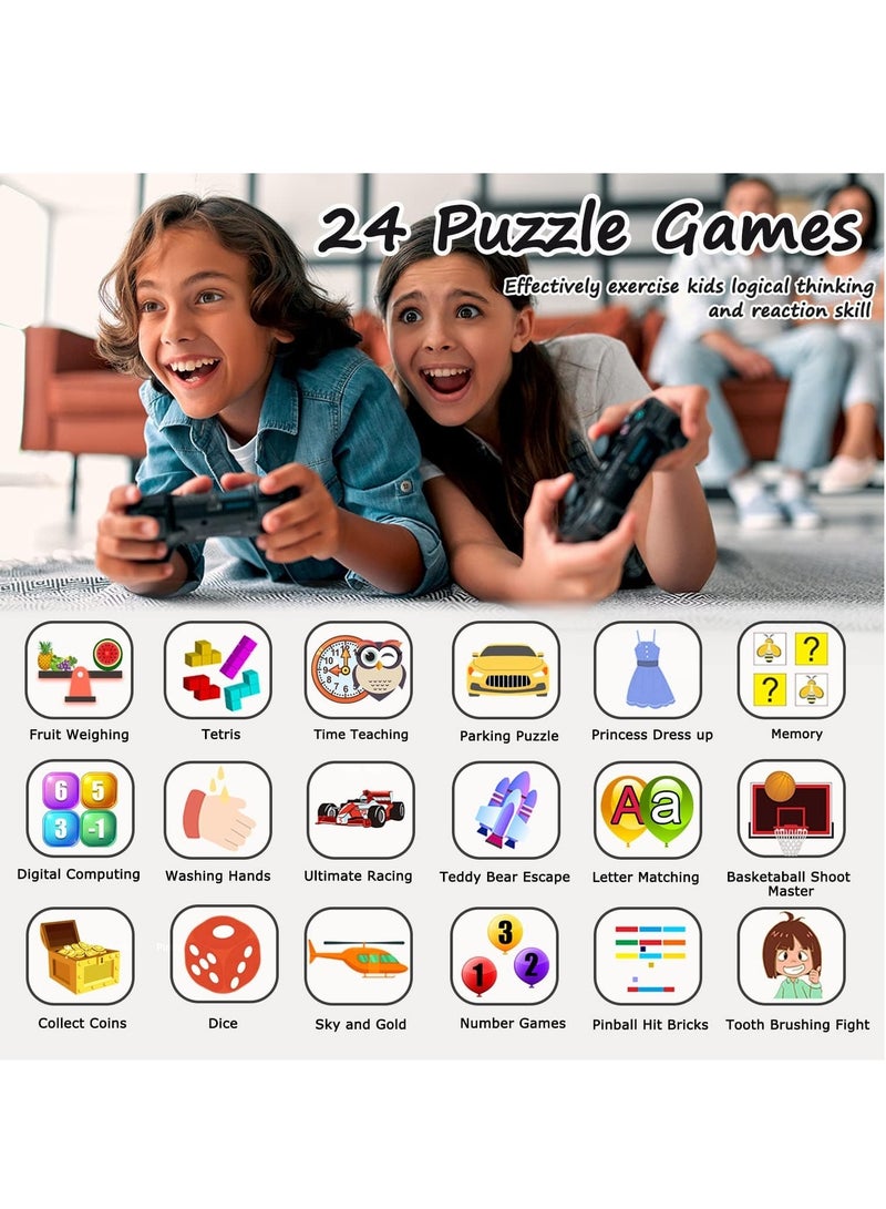 Kids Smart Watch, Smart Game Watch with 24 Games, HD Touch Screen, Video, Camera, Music Player, Pedometer, Flashlight, Alarm Clock,  Kids Watches for 5-12 Year Olds Boy/Girl (Dark Blue) - Image 4