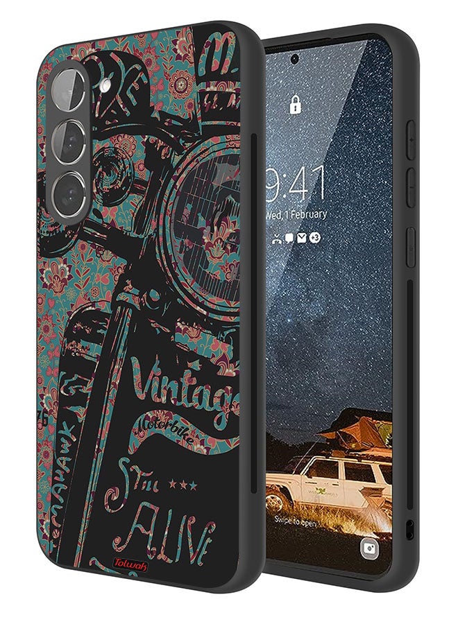 Tolwak Samsung Galaxy S23 Plus 5G Protective Case Cover Vintage Motorbike - Image 1