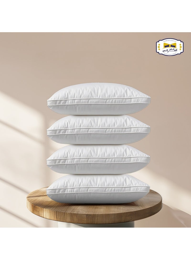 Freedom 4 hotel pillows from Bridal Palace, a feather-like pillow that provides you with super softness, microfiber, size 75 x 50 cm - white - Image 1