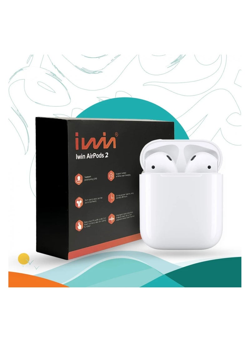 Iwin - Iwin Pods 2 True Wireless Earbuds With Charging Case - White - Image 1
