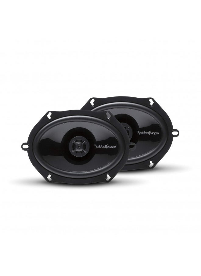 Rockford Fosgate Rockford Fosgate P1572 Punch 5"x7" 2-Way Coaxial Full Range Speakers - Black (Pair)  - Image 1
