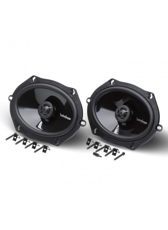 Rockford Fosgate Rockford Fosgate P1572 Punch 5"x7" 2-Way Coaxial Full Range Speakers - Black (Pair)  - Image 4
