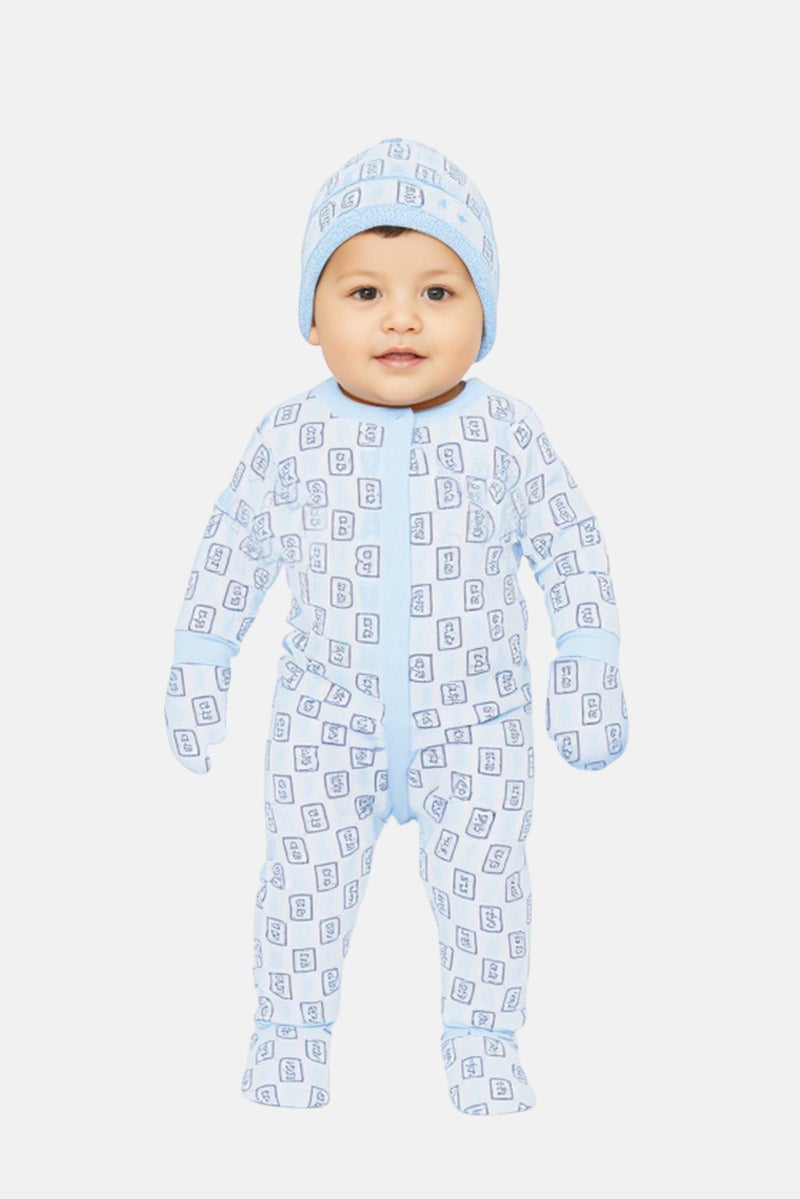 Rock-A-Bye Baby Boutique Toddlers Boy 5 Pieces Graphic Print Bodysuit Set, Multicolor  - Image 1
