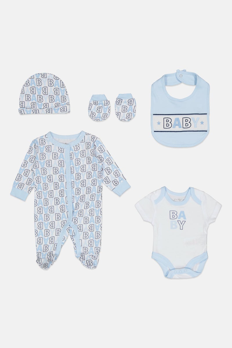 Rock-A-Bye Baby Boutique Toddlers Boy 5 Pieces Graphic Print Bodysuit Set, Multicolor  - Image 2