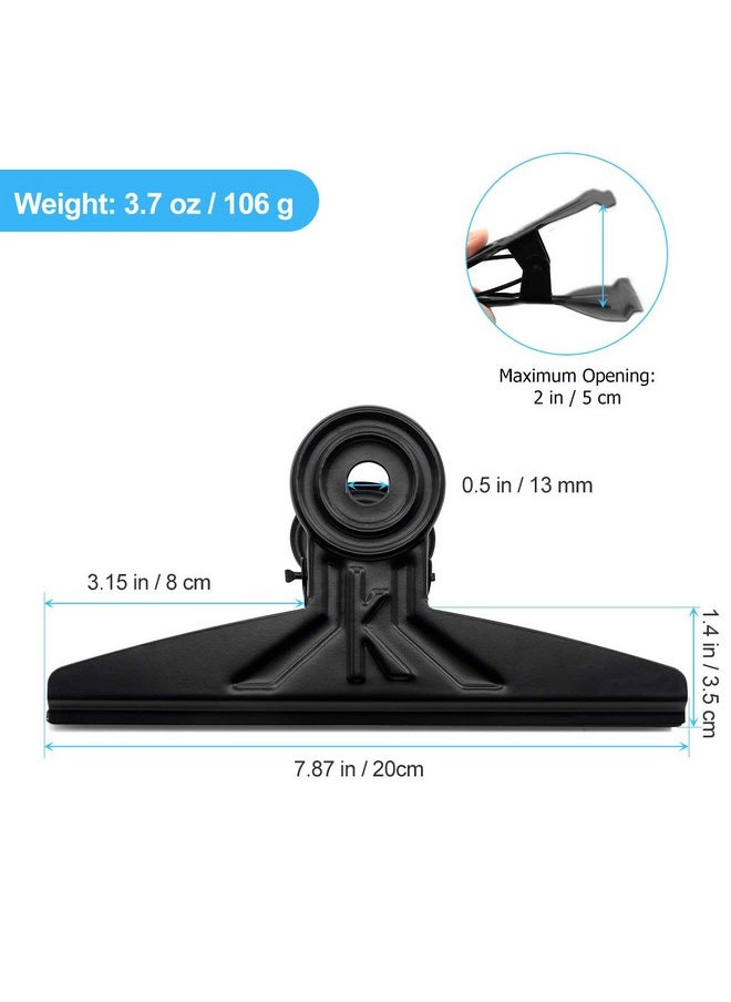 Coideal Extra Large Bulldog Clips - 2 Pcs 20Cm Long Jumbo Xl Bull Binder Paper Clip Clamps For Office (Black, 7 7/8 Inch)  - Image 5