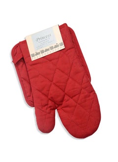Hotel Linen Klub 2-Piece Reversible Printed Design Gloves/Oven Mitt And Pot Holder Set Red  - Image 2