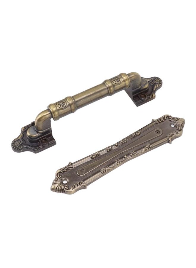 Thoraya Pull Handle Bronze Exquisite Vintage Style Electroplated Gate Pull Sliding Door Handle  - Image 4