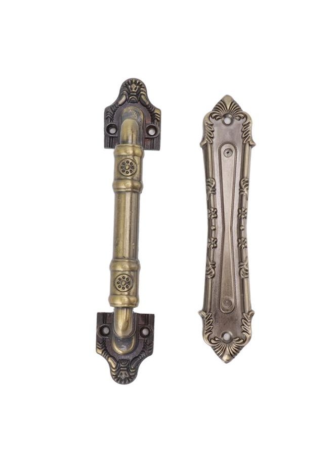 Thoraya Pull Handle Bronze Exquisite Vintage Style Electroplated Gate Pull Sliding Door Handle  - Image 3
