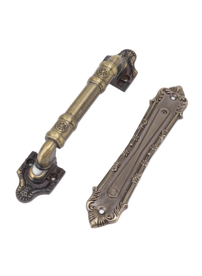 Thoraya Pull Handle Bronze Exquisite Vintage Style Electroplated Gate Pull Sliding Door Handle  - Image 2