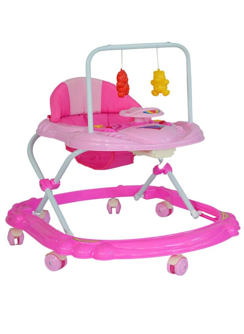 BABYCARA Lightweight Baby Walker With Music And Hanging Toys Height Adjustable - 6 To 18 Months  - Image 1