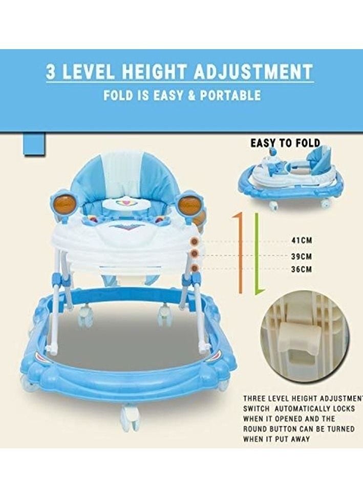 BABYCARA Lightweight Baby Walker With Music And Hanging Toys Height Adjustable - 6 To 18 Months  - Image 2