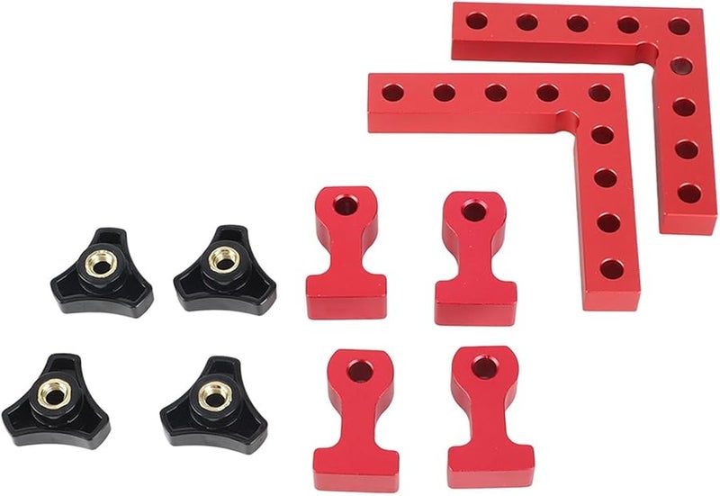 Professional 90 Degree Right Angle Woodworking Clamp 100mm Aluminum Alloy Metric Imperial Measurement - Image 3