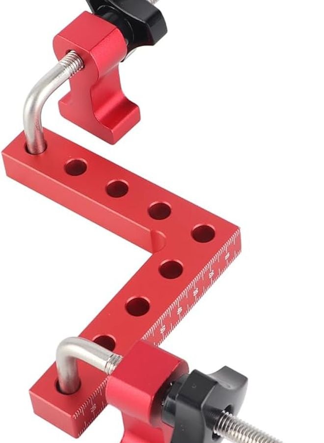 Professional 90 Degree Right Angle Woodworking Clamp 100mm Aluminum Alloy Metric Imperial Measurement - Image 4