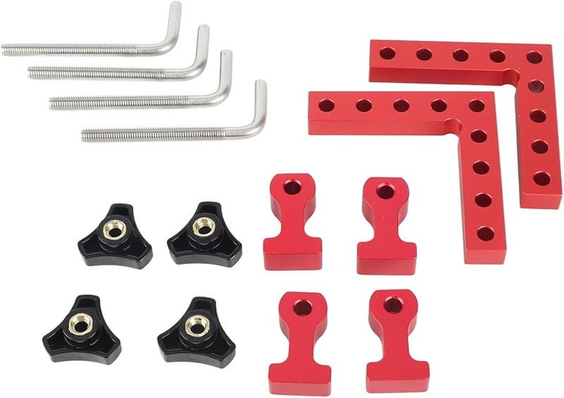 Professional 90 Degree Right Angle Woodworking Clamp 100mm Aluminum Alloy Metric Imperial Measurement - Image 2