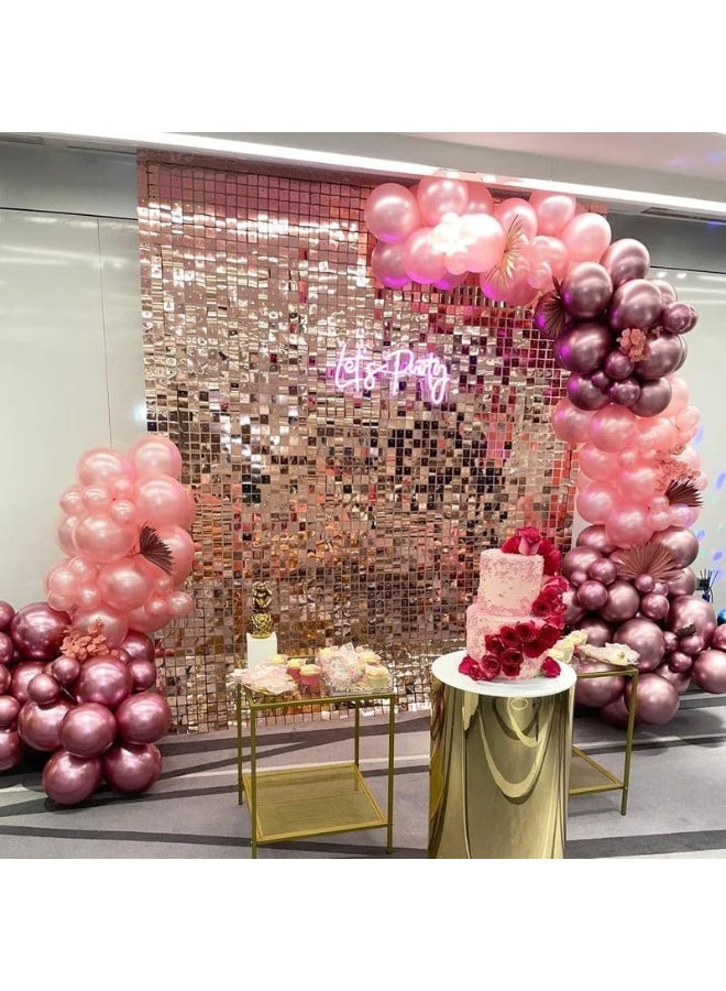 خلفية جدارية لامعة 24 قطعة من الألواح الجدارية، حامل جدار لامع، ألواح جدارية مربعة لامعة، زينة خلفيات الصور، ألواح لامعة بمقاس 30X30 سم لحفلات عيد الميلاد، الذكرى السنوية، الخطوبة - Image 3