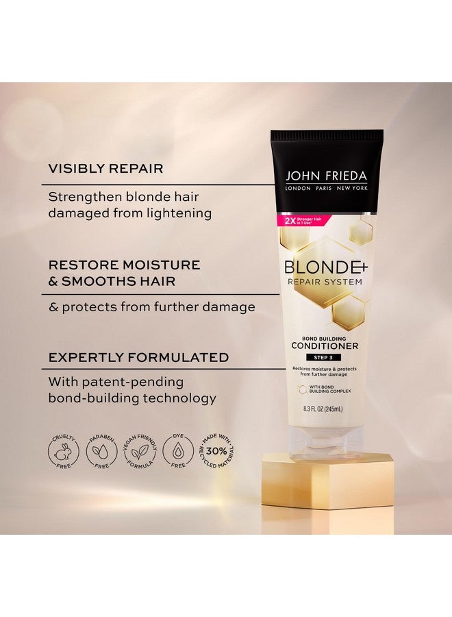 John Frieda Blonde+ Hair Repair System Conditioner Bond Repair Conditioner For Damaged Hair 8.3 Oz - Image 3