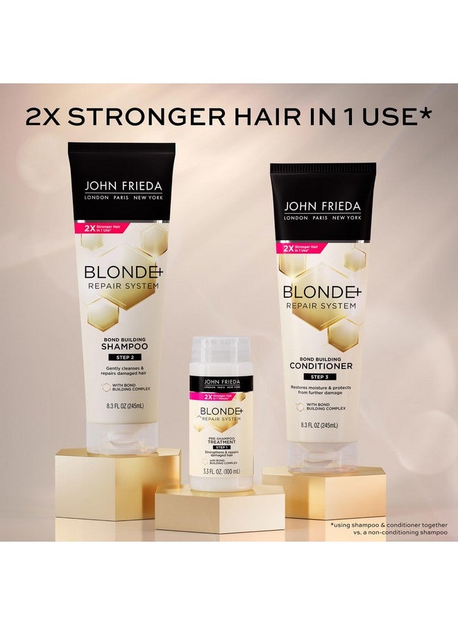 John Frieda Blonde+ Hair Repair System Conditioner Bond Repair Conditioner For Damaged Hair 8.3 Oz - Image 5