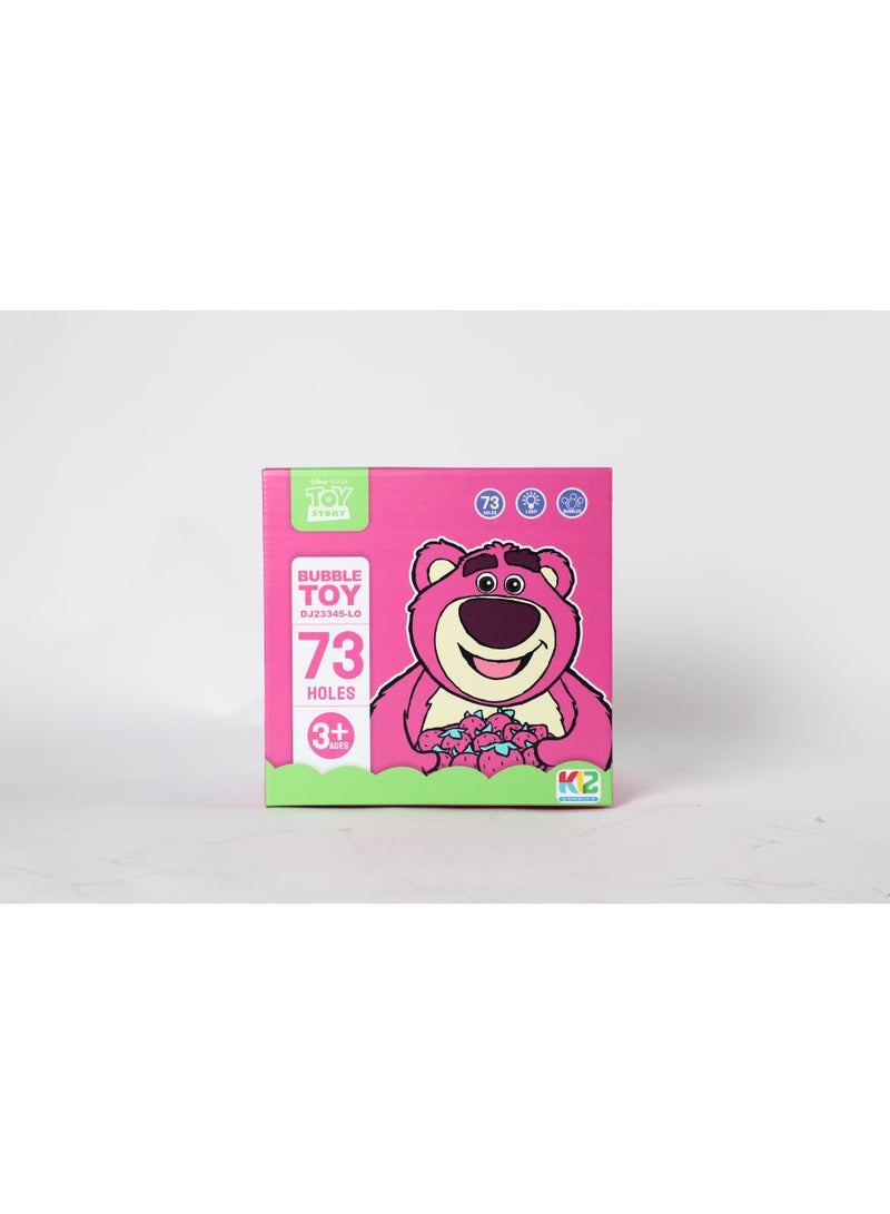 ميسوكا لعبة مسدس الفقاعات على شكل دب لوتسو، آلة فقاعات بـ 73 حفرة للأطفال - Image 1