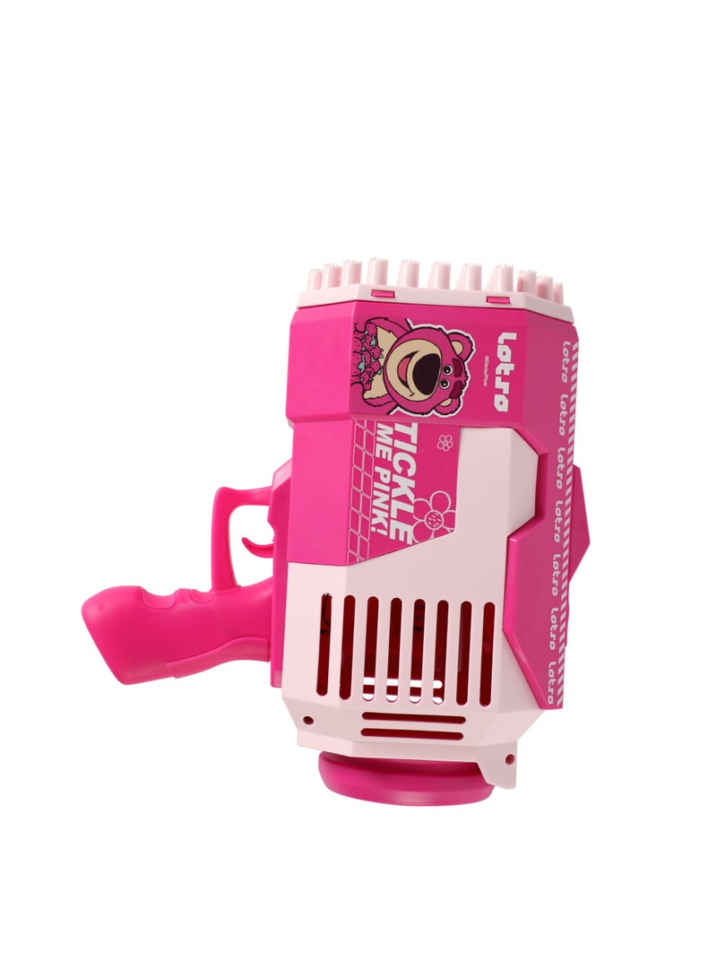 ميسوكا لعبة مسدس الفقاعات على شكل دب لوتسو، آلة فقاعات بـ 73 حفرة للأطفال - Image 3