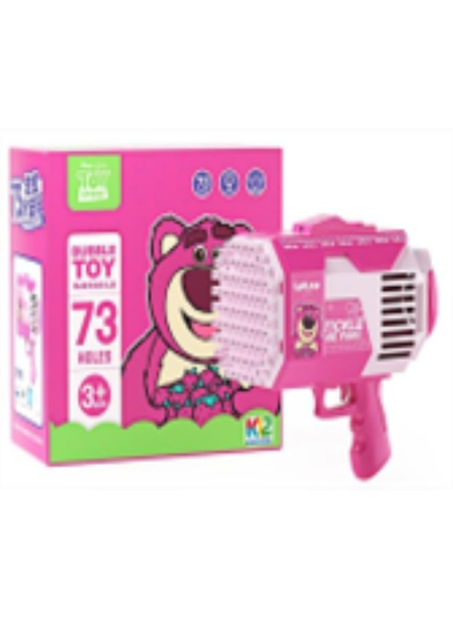ميسوكا لعبة مسدس الفقاعات على شكل دب لوتسو، آلة فقاعات بـ 73 حفرة للأطفال - Image 5