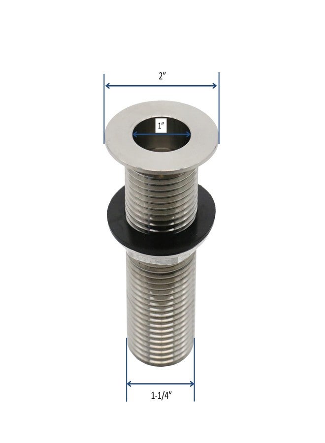 LEYSO Stainless Steel 1" NPS Thread Bar Sink 3-1/4” Drain with Tailpiece for 1-3/8" Sink Opening (7” Combo) - Image 2