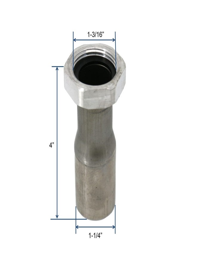 LEYSO Stainless Steel 1" NPS Thread Bar Sink 3-1/4” Drain with Tailpiece for 1-3/8" Sink Opening (7” Combo) - Image 5