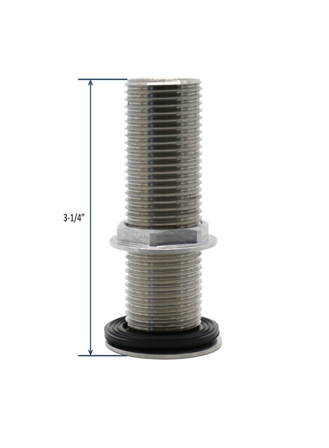 LEYSO Stainless Steel 1" NPS Thread Bar Sink 3-1/4” Drain with Tailpiece for 1-3/8" Sink Opening (7” Combo) - Image 3