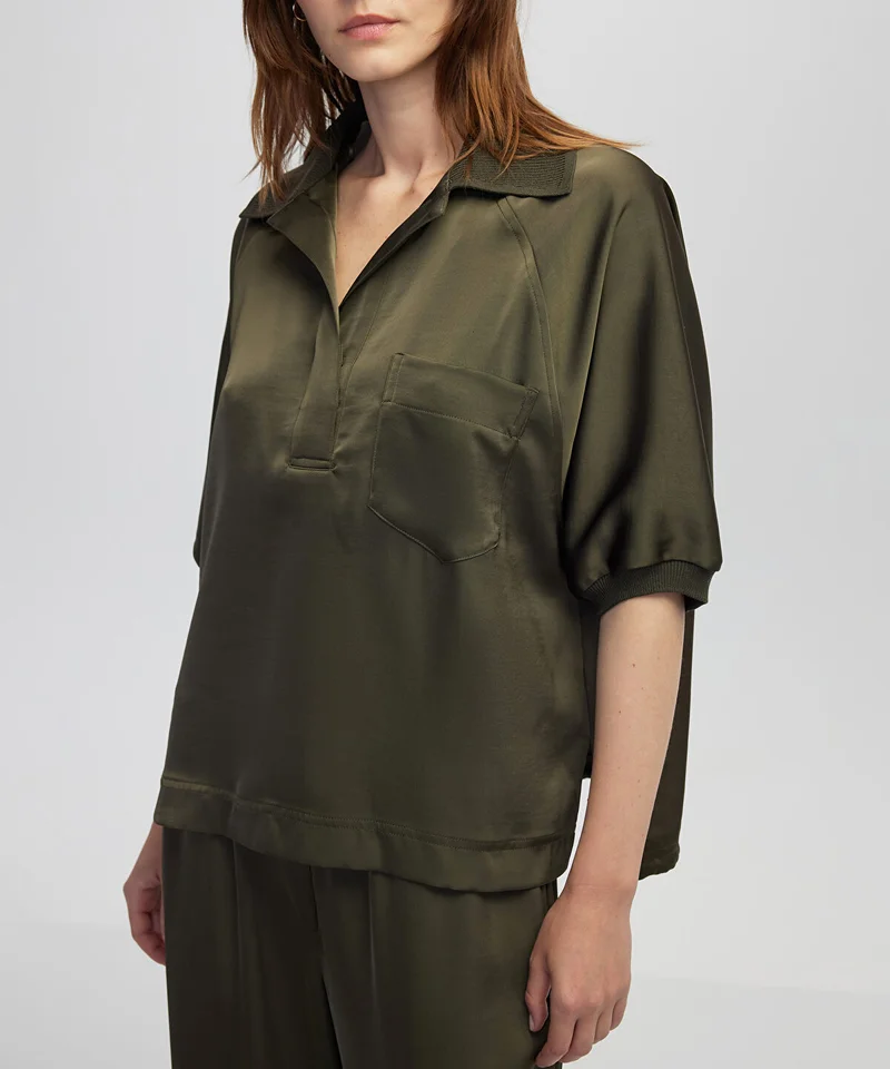 Ipekyol  Mixed Media Blouse for Women | Best Price UAE