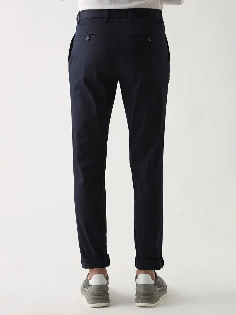 دوفي Navy Blue Men's Plus Size Trousers