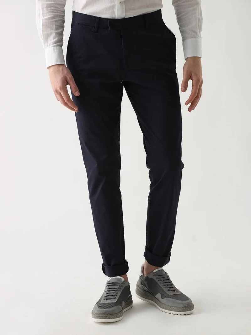 دوفي Navy Blue Men's Plus Size Trousers
