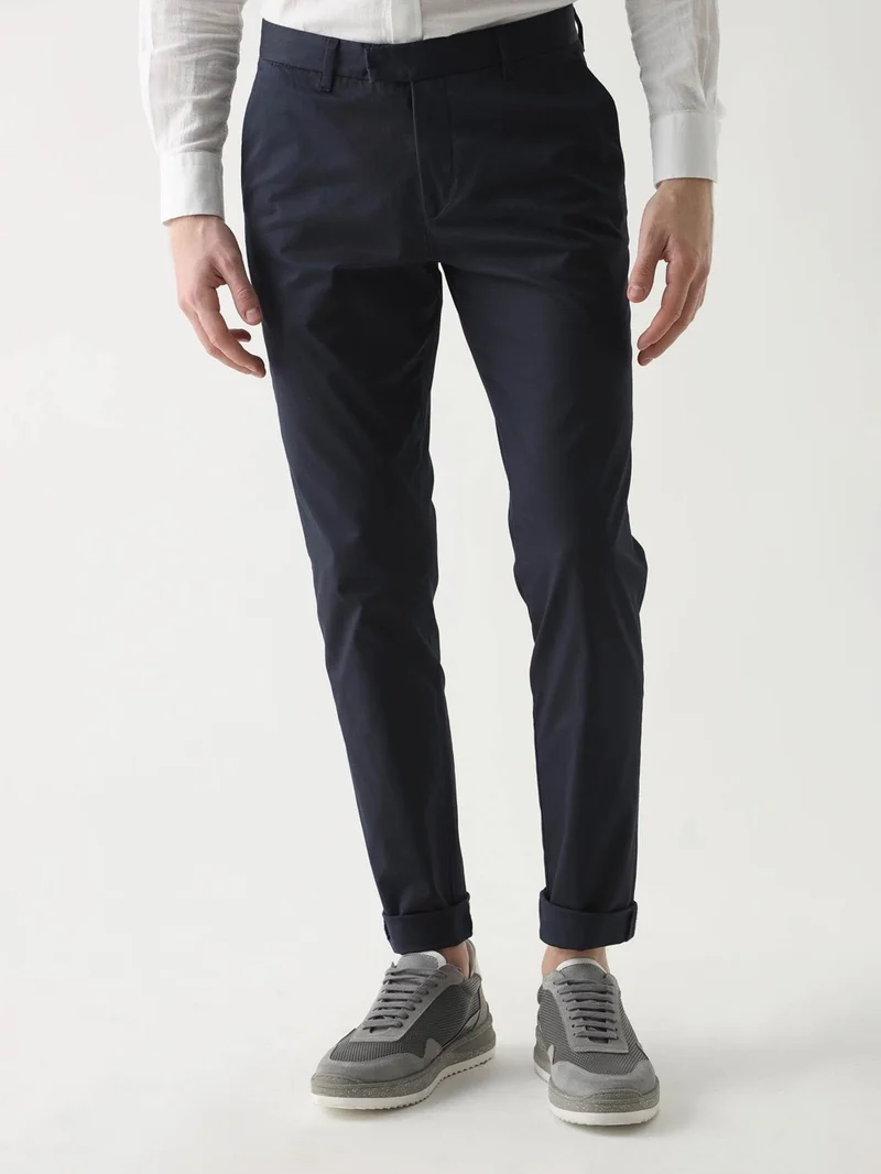 دوفي Navy Blue Men's Plus Size Trousers